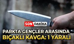 Parkta gençler arasında bıçaklı kavga: 1 yaralı