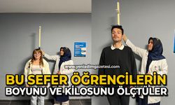 Bu sefer öğrencilerin boyunu ve kilosunu ölçtüler