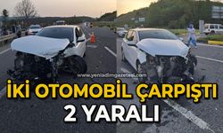 İki otomobil çarpıştı: 2 yaralı
