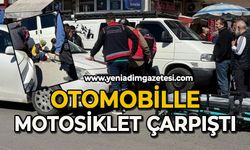 Otomobil ile motosiklet çarpıştı; 1 yaralı