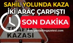 Sahil yolunda kaza: İki araç çarpıştı
