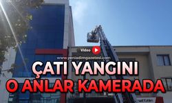 Korkutan çatı yangını: O anlar kamerada