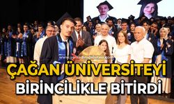 Çağan Üniversiteyi birincilikle bitirdi