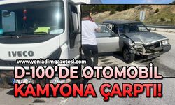 D100’de otomobil kamyona çarptı: 2 yaralı