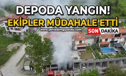 Depoda korkutan yangın: Ekipler müdahale etti