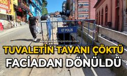 Tuvaletin tavanı çöktü: Faciadan dönüldü