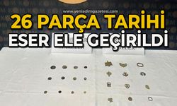 26 parça tarihi eser ele geçirildi