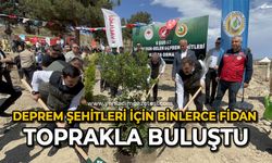 Deprem şehitleri için binlerce fidan toprakla buluştu