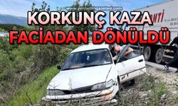 Kamyona çarpmamak için manevra yaptı: Faciadan dönüldü