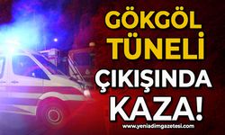 Gökgöl Tüneli çıkışında trafik kazası!