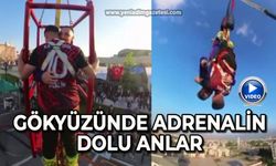 Gökyüzünde adrenalin dolu anlar: Çanakkale türküsünü söyledi
