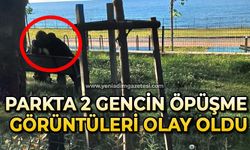 Parkta tepki çeken görüntü