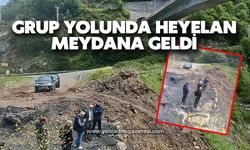 Grup yolunda heyelan meydana geldi