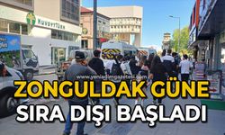 Zonguldak güne sıra dışı başladı