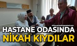 Hastane odasında nikah kıydılar