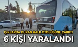 Otomobil ışıklarda duran halk otobüsüne çarptı: 6 yaralı
