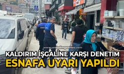 Kaldırım işgaline karşı denetim: Esnafa uyarı yapıldı