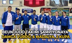 BEUN Judo takımı şampiyonaya damga vurdu; 6 madalya, 2 kupa