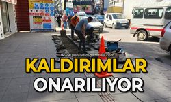 Kaldırımlar onarılıyor
