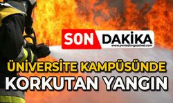Üniversite kampüsünde korkutan yangın