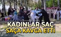 Kadınlar saç saça kavga etti