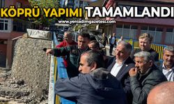 Köprü yapımı tamamlandı