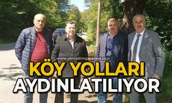 Köy yolları aydınlatılıyor