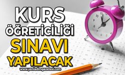 Kurs öğreticiliği sınavı yapılacak