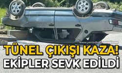 Tünel çıkışı kaza: Ekipler sevk edildi