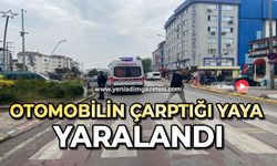 Otomobilin çarptığı yaya yaralandı