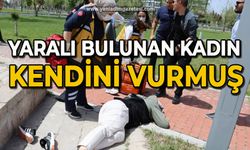 Yaralanmış halde bulunan kadın kendini vurmuş