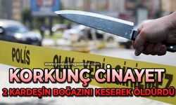 Korkunç cinayet: İki kardeşin boğazını keserek öldürdü