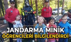 Jandarma minik öğrencileri bilgilendirdi