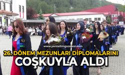 26. dönem mezunları diplomalarını coşkuyla aldı