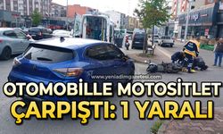 Otomobil ile motosiklet çarpıştı: 1 yaralı