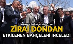 TZOB Başkanı Bayraktar, zirai dondan etkilenen bahçeleri inceledi