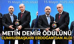 Ödülünü Cumhurbaşkanı Erdoğan’dan aldı