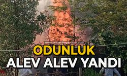 Odunluk alev alev yandı