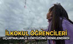 İlkokul öğrencileri uçurtmalarla gökyüzünü renklendirdi