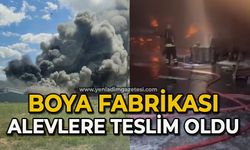 Boya fabrikasında çıkan yangın kontrol altına alındı