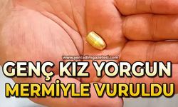 Genç kız yorgun mermiyle vuruldu
