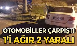 Otomobiller çarpıştı: 1 ağır 2 yaralı