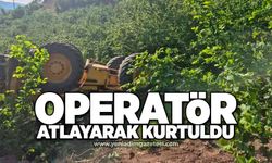 Operatör atlayarak kurtuldu