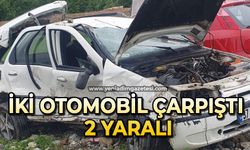 İki otomobil çarpıştı: 2 yaralı