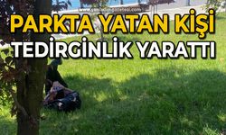 Parkta yatan kişi tedirginlik yarattı