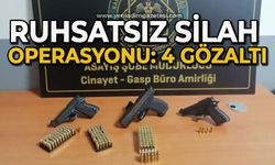 Ruhsatsız silah operasyonunda 4 şüpheli yakalandı