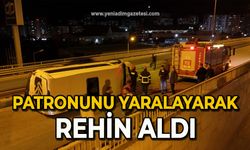 Patronunu yaralayarak rehin aldı