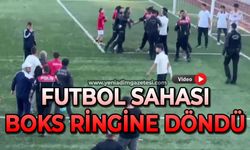 Futbol sahası boks ringine döndü
