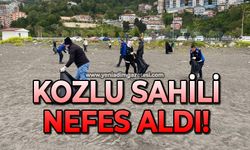 Kozlu sahili nefes aldı