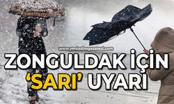 Zonguldak için sarı uyarı